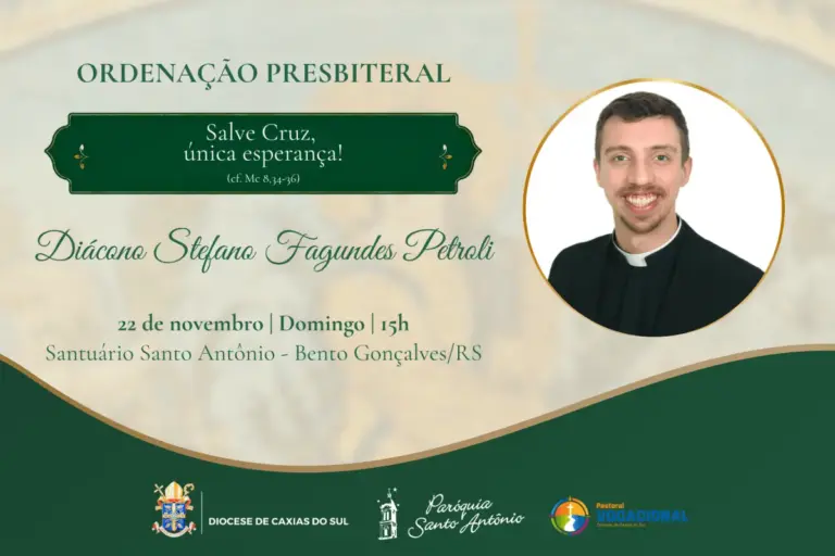 Diácono Stefano Fagundes Petroli será ordenado padre em novembro, em Bento Gonçalves - Studio TV