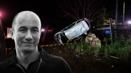 Empresário morre após caminhonete sair da pista e capotar na RSC-453, em Mato Leitão - Studio TV