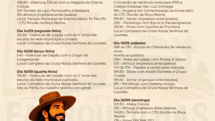 Festejos Farroupilhas de Veranópolis começam neste sábado com nove dias de programação gratuita - Studio TV