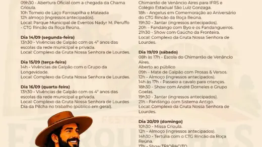 Festejos Farroupilhas de Veranópolis começam neste sábado com nove dias de programação gratuita - Studio TV