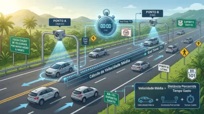 Frear só no radar não basta: BR-101 testa sistema que calcula velocidade média - Studio TV