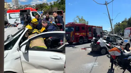 Grave acidente na BR-470 deixa três pessoas feridas em Bento Gonçalves - Studio TV