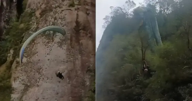 Homem cai com paramotor na Serra do Corvo Branco em SC - Studio TV