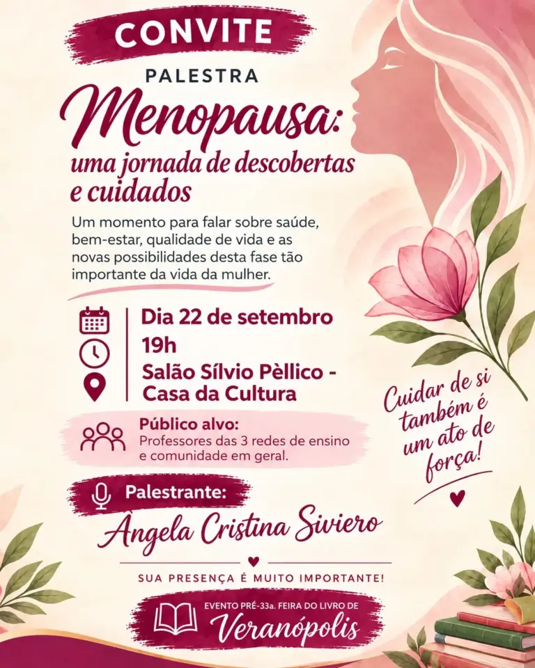 Menopausa será tema de encontro que antecede a 33ª Feira do Livro de Veranópolis - Studio TV