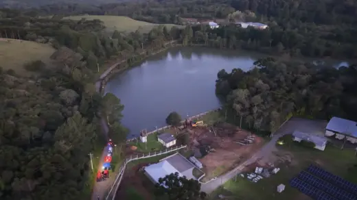 Mergulhadores iniciam inspeção interna na Barragem Arroio São Luiz, em São Marcos - Studio TV