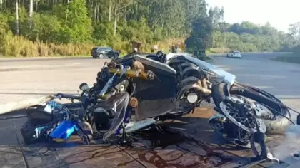 Motociclista de 30 anos morre após grave acidente na RSC-453 - Studio TV