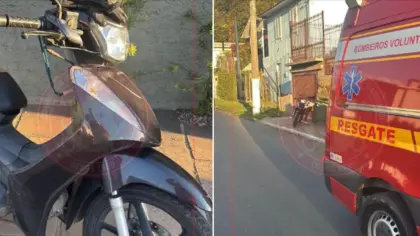 Motociclista fica ferida após queda na Rua Alencar Araripe, em Garibaldi - Studio TV