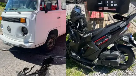 Motociclista fica ferido após colisão com Kombi em Bento Gonçalves - Studio TV