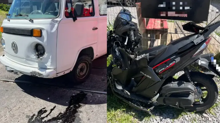 Motociclista fica ferido após colisão com Kombi em Bento Gonçalves - Studio TV