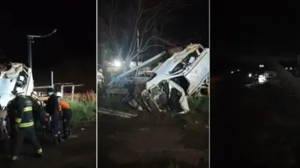 Motorista morre e mulher fica ferida após capotamento na RSC-453, em Mato Leitão - Studio TV