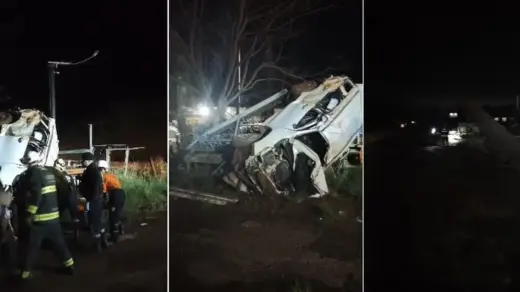 Motorista morre e mulher fica ferida após capotamento na RSC-453, em Mato Leitão - Studio TV