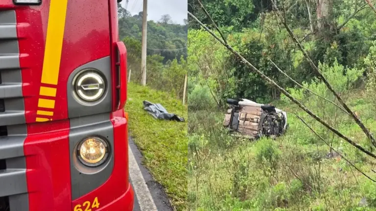 Mulher morre após carro sair da pista e cair em ribanceira entre Bento Gonçalves e Pinto Bandeira - Studio TV