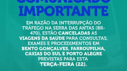 Nova Prata cancela transporte de pacientes por bloqueio na BR-470, na Serra das Antas - Studio TV