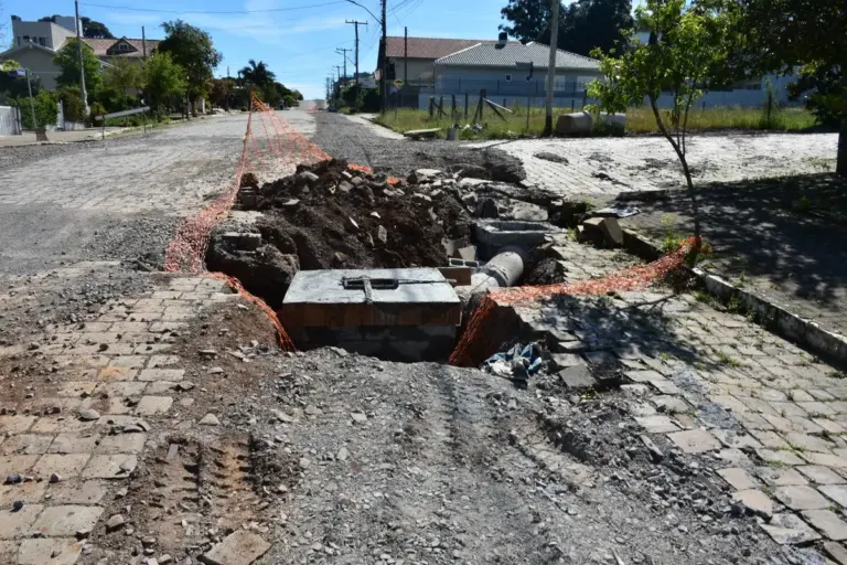 Obra de drenagem avança no bairro Sagrado Coração de Jesus, em Veranópolis - Studio TV