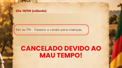 Passeio a cavalo para crianças é cancelado nos Festejos Farroupilhas de Veranópolis - Studio TV