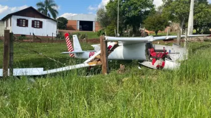 Planador cai próximo a residência no interior de Getúlio Vargas - Studio TV