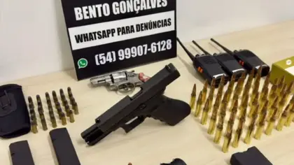 Polícia apreende armas, munições e equipamentos durante operação em Bento Gonçalves - Studio TV
