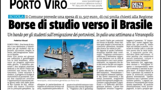 Porto Viro cria bolsas de estudo e levará jovens a Veranópolis para pesquisar imigração italiana - Studio TV