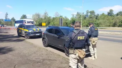 PRF recupera veículo clonado e prende motorista na BR-386, em Montenegro - Studio TV