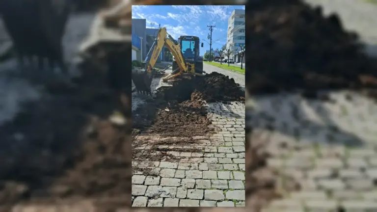 Rua Astério de Melo recebe manutenção na rede de tubulação em Veranópolis - Studio TV