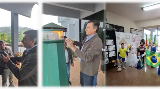 Semana da Pátria é aberta oficialmente com ato cívico e chegada do fogo simbólico em Nova Bassano - Studio TV