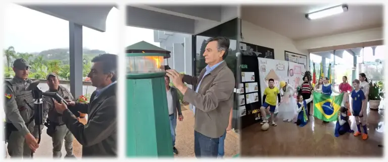 Semana da Pátria é aberta oficialmente com ato cívico e chegada do fogo simbólico em Nova Bassano - Studio TV