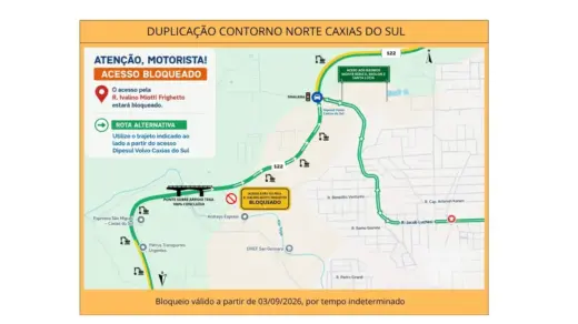 CSG bloqueia acesso à ERS-122 pela Rua Ivalino Miotti Frighetto, em Caxias do Sul - Studio TV