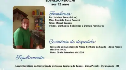 Vítima de acidente de trabalho em Veranópolis será sepultada nesta quarta-feira - Studio TV