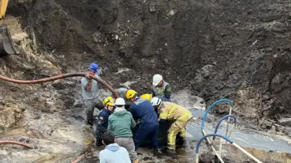 Trabalhador fica parcialmente soterrado durante obra em Capão da Canoa - Studio TV