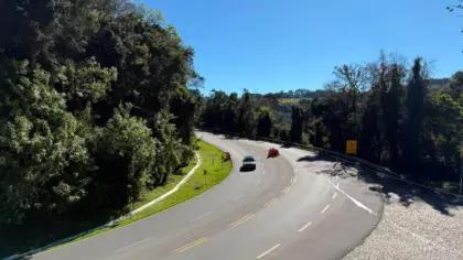 Trânsito segue liberado na BR-470, na Serra das Antas, nesta quarta-feira - Studio TV