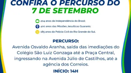 Veranópolis realiza Desfile Cívico de 7 de Setembro nesta segunda-feira - Studio TV