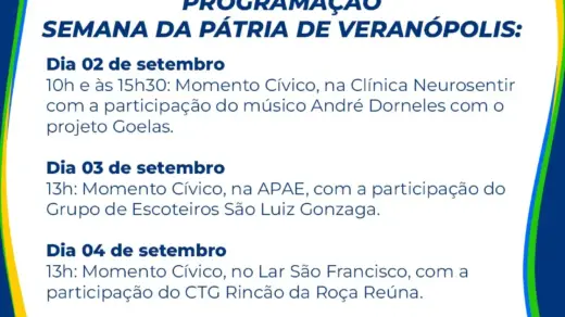 Veranópolis realiza programação da Semana da Pátria com atividades cívicas e desfile no dia 7 - Studio TV
