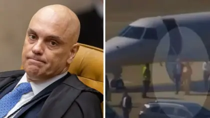 Vídeo mostra Alexandre de Moraes desembarcando de jatinho ligado a Vorcaro no Rio - Studio TV