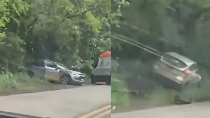 Acidente deixa uma pessoa ferida e provoca trânsito em meia pista na ERS-324, em Nova Bassano - Studio TV