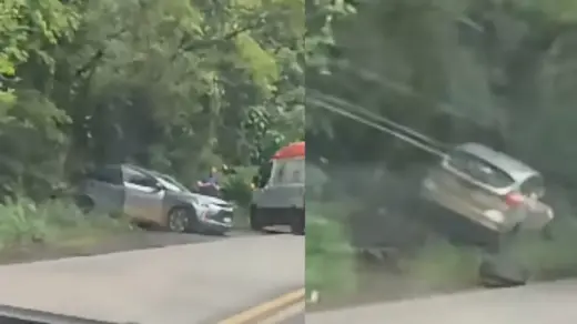 Acidente deixa uma pessoa ferida e provoca trânsito em meia pista na ERS-324, em Nova Bassano - Studio TV