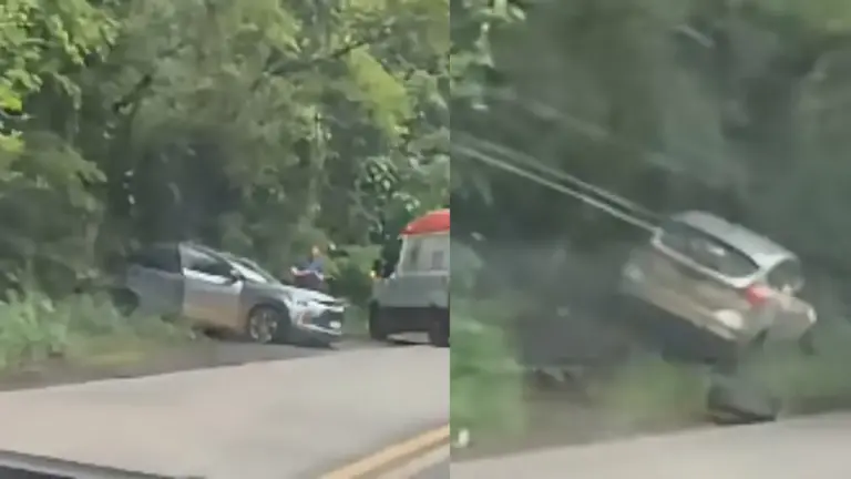 Acidente deixa uma pessoa ferida e provoca trânsito em meia pista na ERS-324, em Nova Bassano - Studio TV