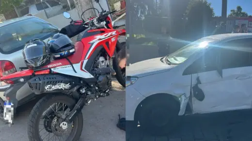 Adolescente de 16 anos fica ferido em acidente entre carro e motocicleta em Bento Gonçalves - Studio TV