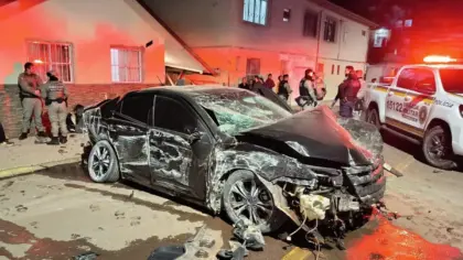 Adolescente foge da Brigada Militar, provoca acidente e fica ferido em Vacaria - Studio TV