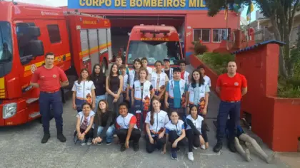 Agentes Mirins participam de treinamento sobre prevenção e segurança com Bombeiros de Veranópolis - Studio TV