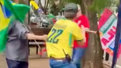 Apoiadores de Lula e Flávio Bolsonaro se envolvem em confronto durante atos eleitorais no interior do RS - Studio TV