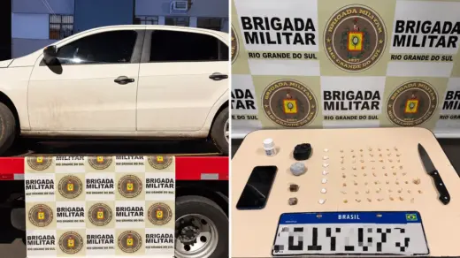 BM prende homem com drogas e recupera em Capão da Canoa carro roubado em Canela - Studio TV