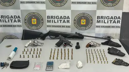 Brigada Militar apreende armas, munições e drogas em Caxias do Sul - Studio TV