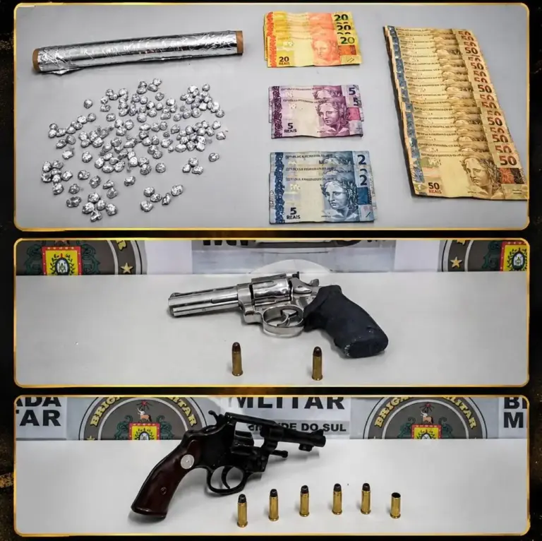 Brigada Militar prende quatro homens e apreende armas e drogas em menos de 72 horas em São Marcos - Studio TV