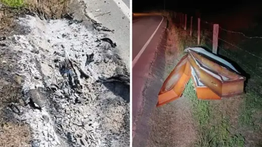 Caixões abandonados às margens de rodovia são incendiados em Santa Catarina - Studio TV