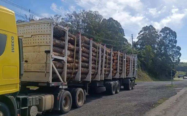 Caminhão com mais de 72 toneladas é flagrado com excesso de peso na ERS-122, em Farroupilha - Studio TV