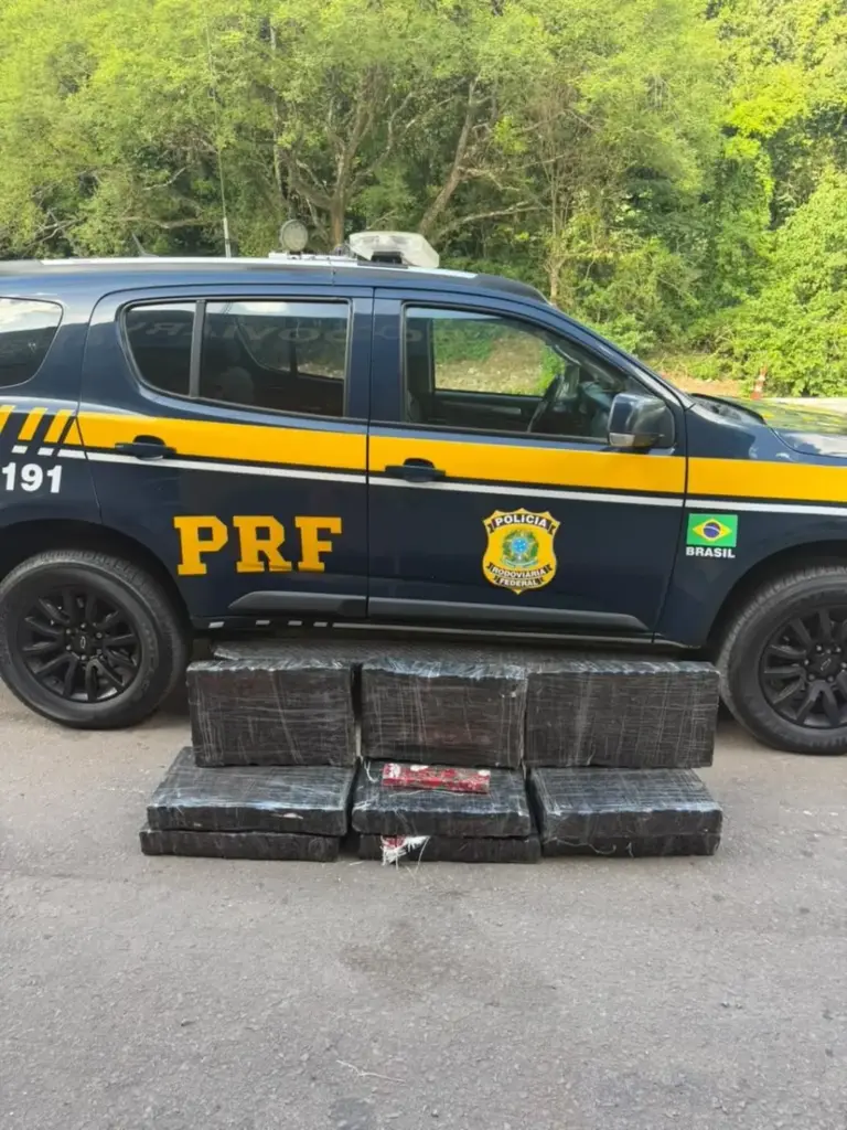 Droga apreendida durante operação da PRF em Santa Maria
