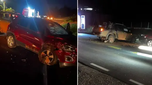 Colisão entre caminhonete e SUV deixa danos materiais na ERS-324, em Marau - Studio TV