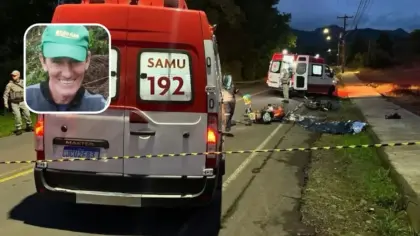 Colisão frontal entre motocicletas deixa um morto e um ferido grave em Arroio do Meio - Studio TV