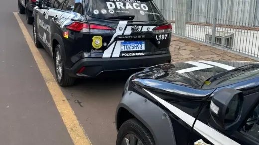 Registro divulgado pela Draco de Vacaria relacionado à prisão de um foragido condenado por estupro de vulnerável