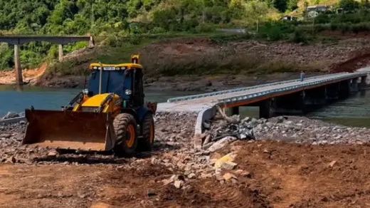 Cotiporã inicia recuperação da cabeceira da ponte sobre o Rio das Antas para restabelecer ligação com Bento Gonçalves - Studio TV